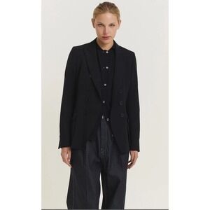 pauw amsterdam Black Wool Double Chest Blazer‎ $1015.00 Classic Timeless SZ L 3